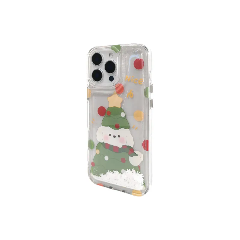 Wei Xin TPU Material Snowflake Lava Christmas Tree Phone Cases Compatible With IPhone 16/15 Pro Max/Apple 13/14 Pro/Max-2