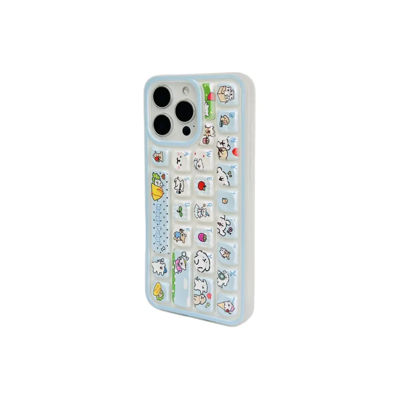 Wei Xin TPU Material Puppy Keyboard Phone Cases Compatible With IPhone 16/15 Pro Max/Apple 13/14 Pro/Max-3
