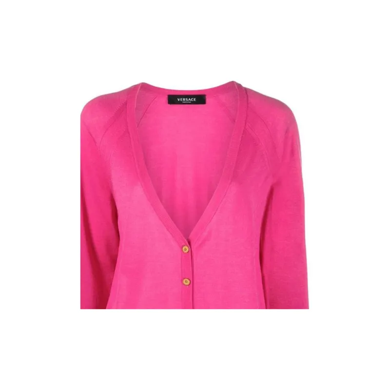VERSACE Cashmere Sweaters Women's Dark Pink-3