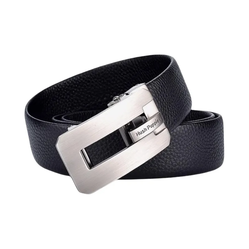 Hush Puppies Cow Leather Belts Men's Black 3.5CM-1
