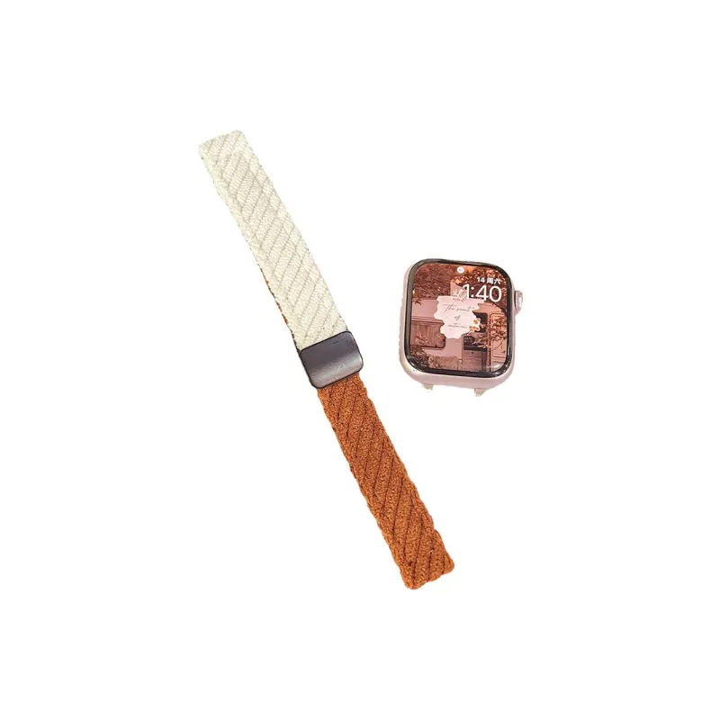 Mr. Strap Watch Bands Apple Compatibility 125~210mm 44mm Corduroy Material-9