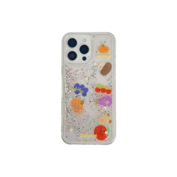 Wei Xin Acrylic Material Glitter Vegetable Slider Phone Cases Compatible With IPhone 16/15 Pro Max/Apple 13/14 Pro/Max