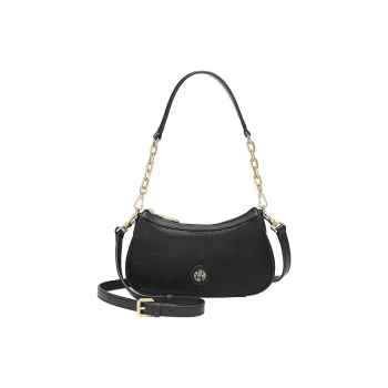Ancient Yi Xi Mulberry Silk Shoulder Bag Trumpets Women's Black