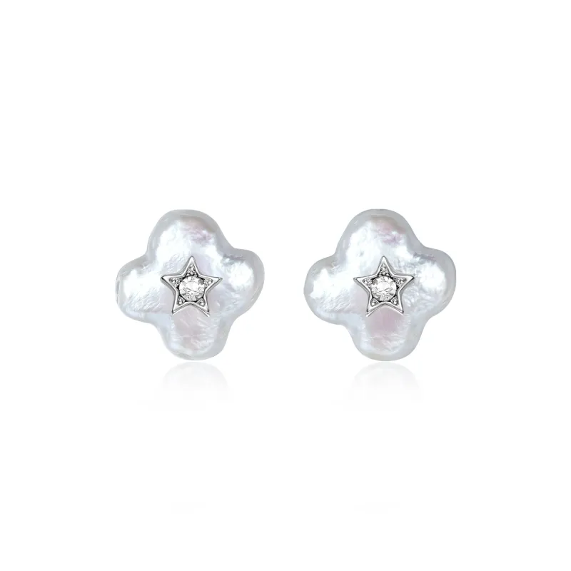 LAPTITE Pearl S925 Sterling Silver Stud Hypoallergenic Earrings Women's-0