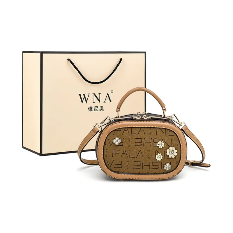 Vigno Synthetic Leather Shoulder Bag Crossbody Bag Handbag Regular Women's Brown/Ecru/Coffee-0