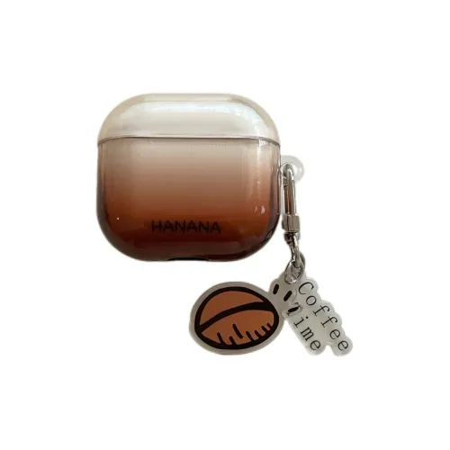 Koman Compatible With Apple AirPods 1/2/3/Pro 1/2 Generation TPU Gradient Coffee Bean Headphone Cases