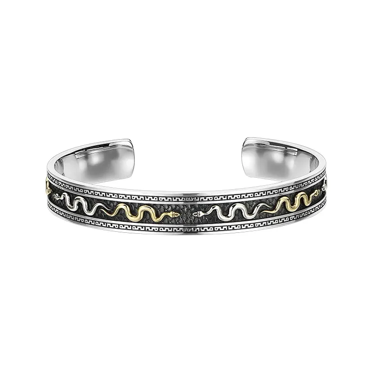MYSH 925 Sterling Silver Bangles Men's-0