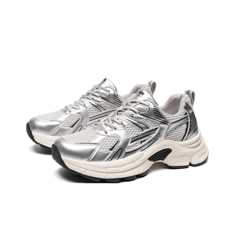 ZHR Seek 2.0 Wear resistant And Lightweight Low Top Chunky Sneakers Women's Silver-1