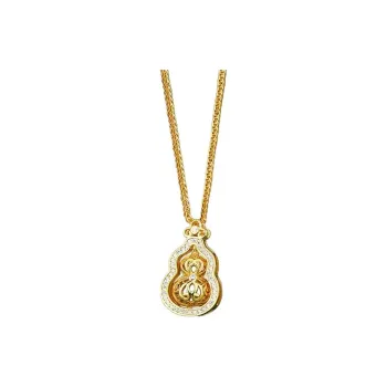 Kim Heng Hee S925 Silver With Zircon Necklaces Women's Gold