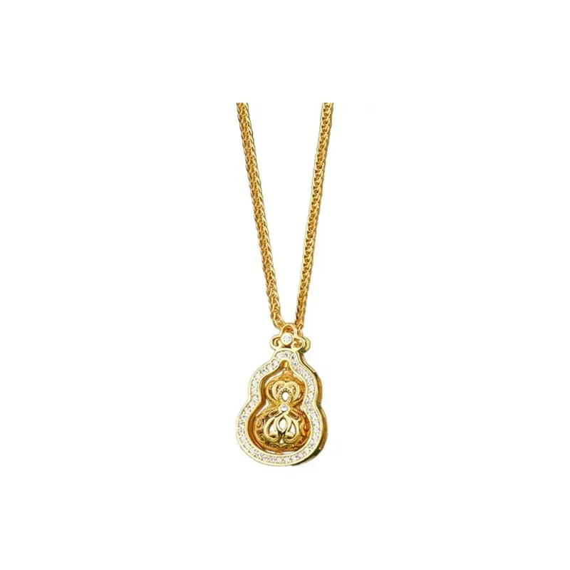 Kim Heng Hee S925 Silver With Zircon Necklaces Women's Gold-0