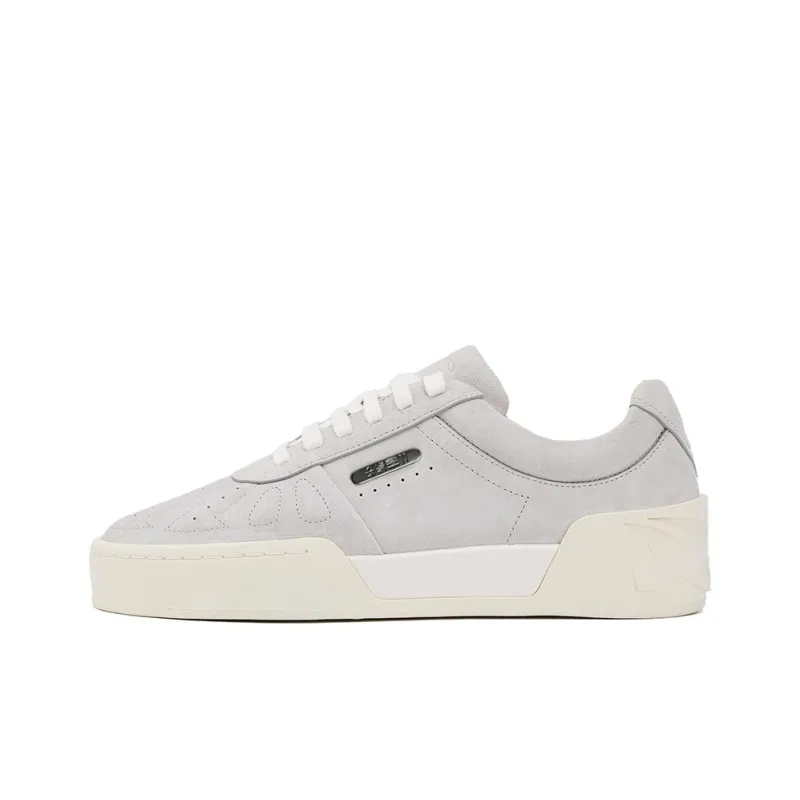 Anta Anti Slip Wear Resistant Low Top Skateboard Shoes Men's Light Smoke Gray-0