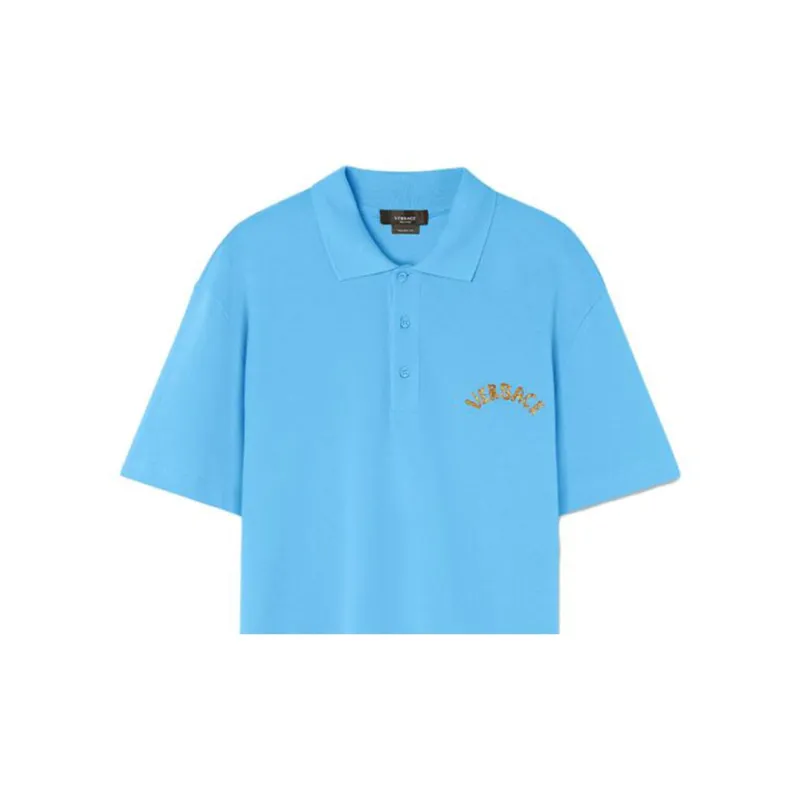VERSACE Polo Shirts Men Blue-3