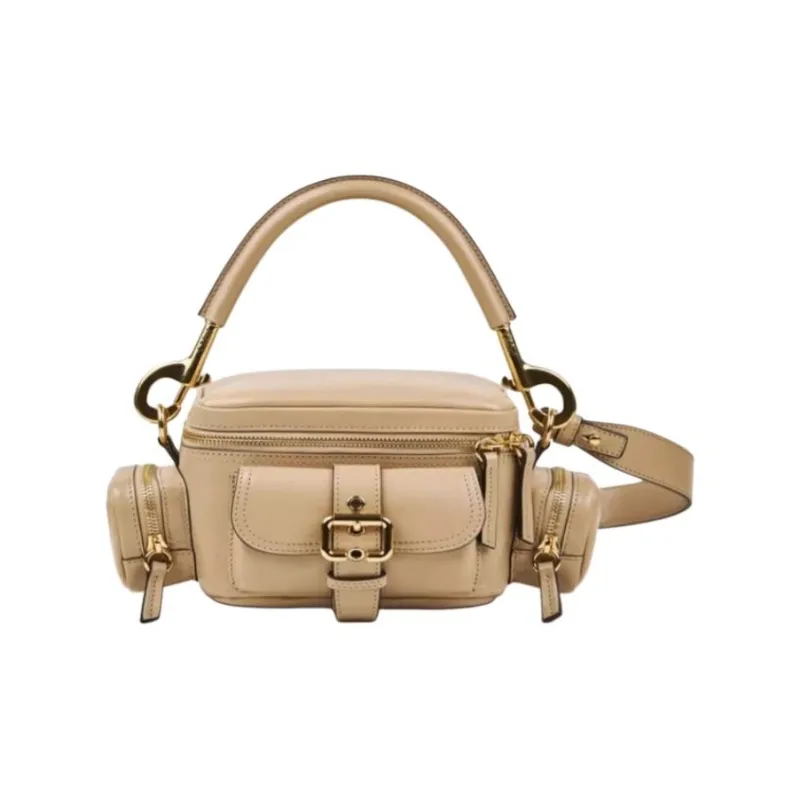 Chloe Cow Leather One Shoulder Handbags Small Size Women's Brown-0