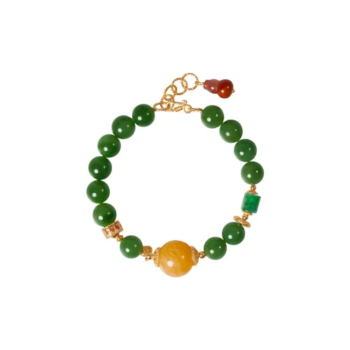 Long Fu Hetian Jade Bracelets Jasper Women's