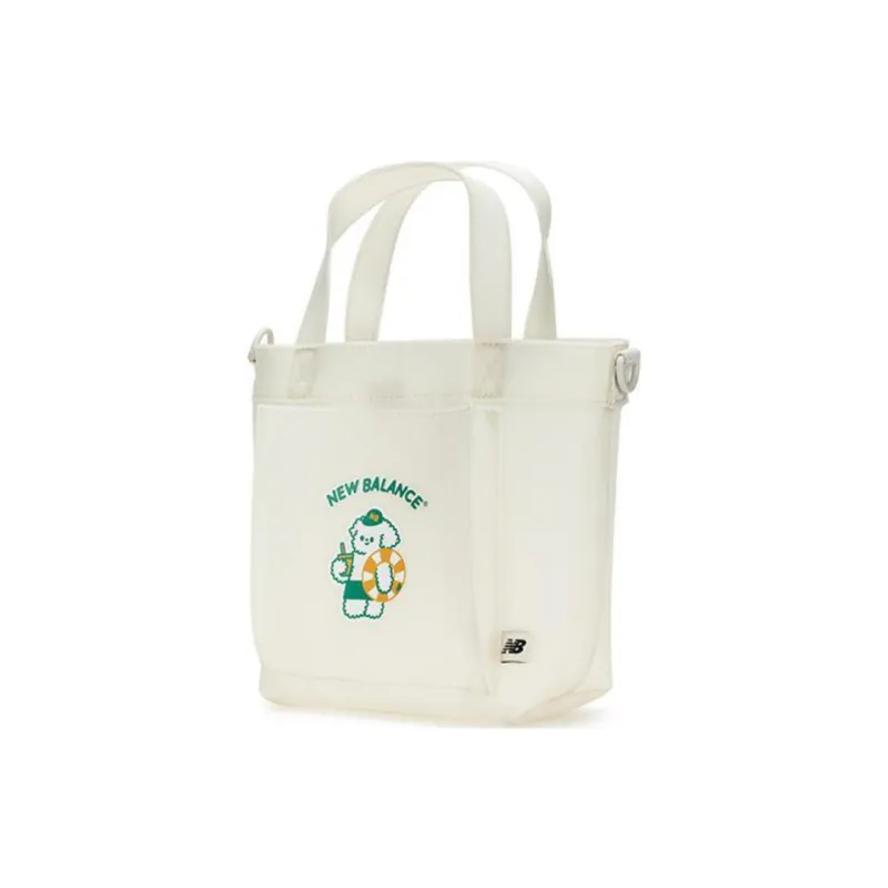 New Balance Polyurethane Shoulder Bag, Crossbody Bag, Handbag Regular Women's Ivory White-1