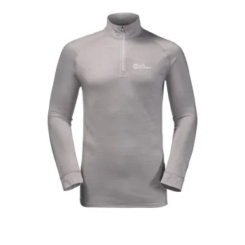 Jack Wolfskin Alpspitze Wool L/s Hz M Undershirts Men's Gray