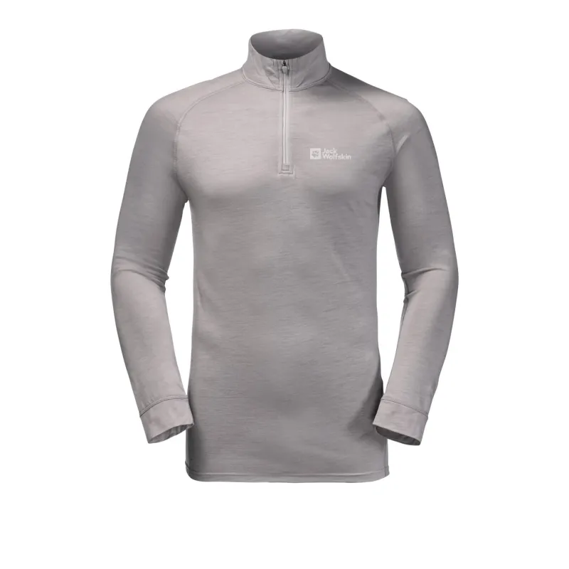 Jack Wolfskin Alpspitze Wool L/s Hz M Undershirts Men's Gray-0