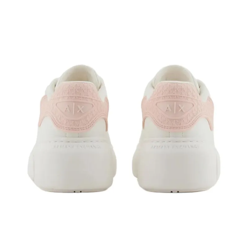 ARMANI EXCHANGEAE Low Top Casual Shoes Women's White Pink-3