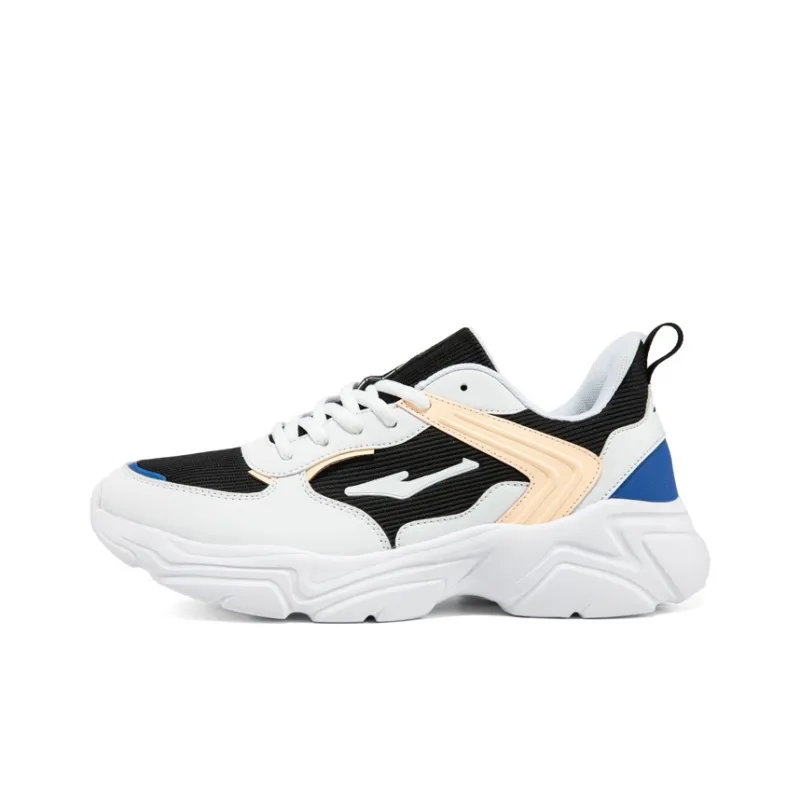 Erke Low Top Chunky Sneakers Men's White Black-0