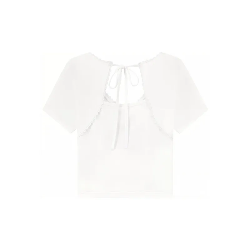 CHUU Crop Tops Women's White-1
