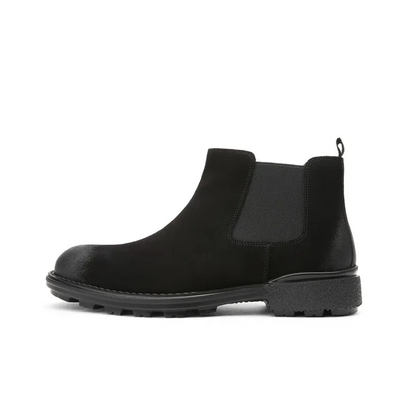 CROWN Short Chelsea Boots Men's Black-0