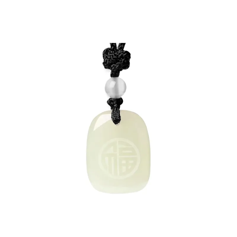 BYTHERE Hetian Jade Necklaces Pale Greenish White Jade Unisex-3