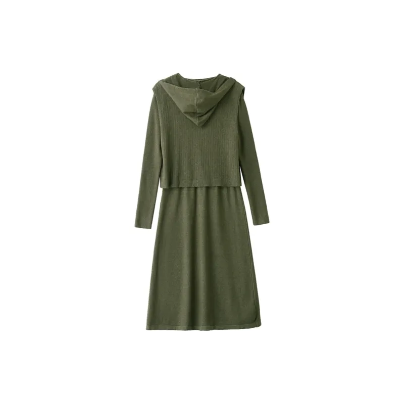 Yi Mengyuan Skirt Set Women's Pea Green-1