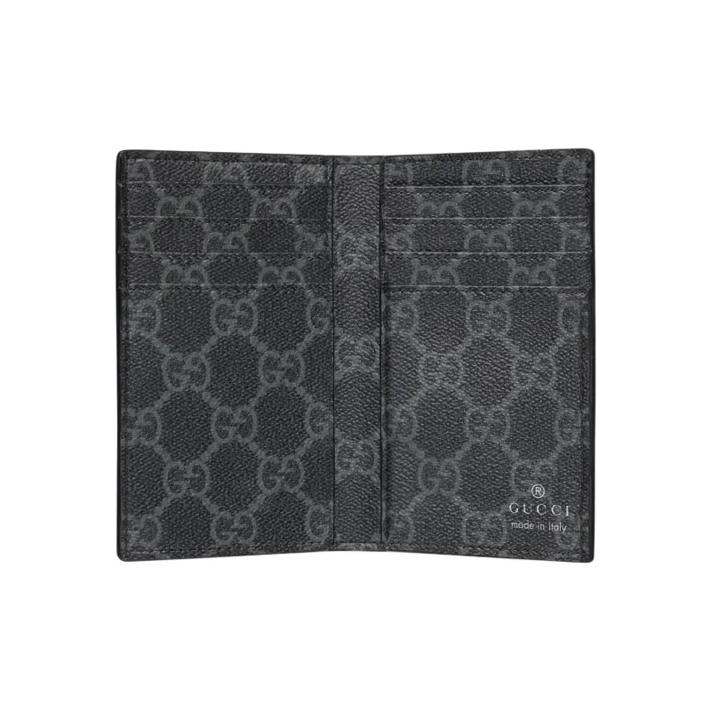 GUCCI GG Emblem Leather Card Holder Men's Black-3