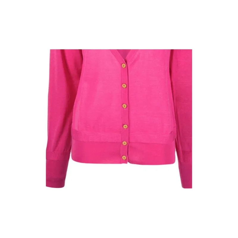 VERSACE Cashmere Sweaters Women's Dark Pink-4