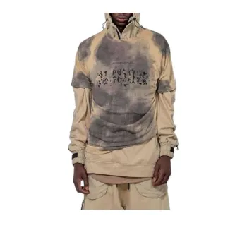 ISO.POETISM SS22 Hooded Loose Fit Long-Sleeved T-Shirt Unisex Khaki