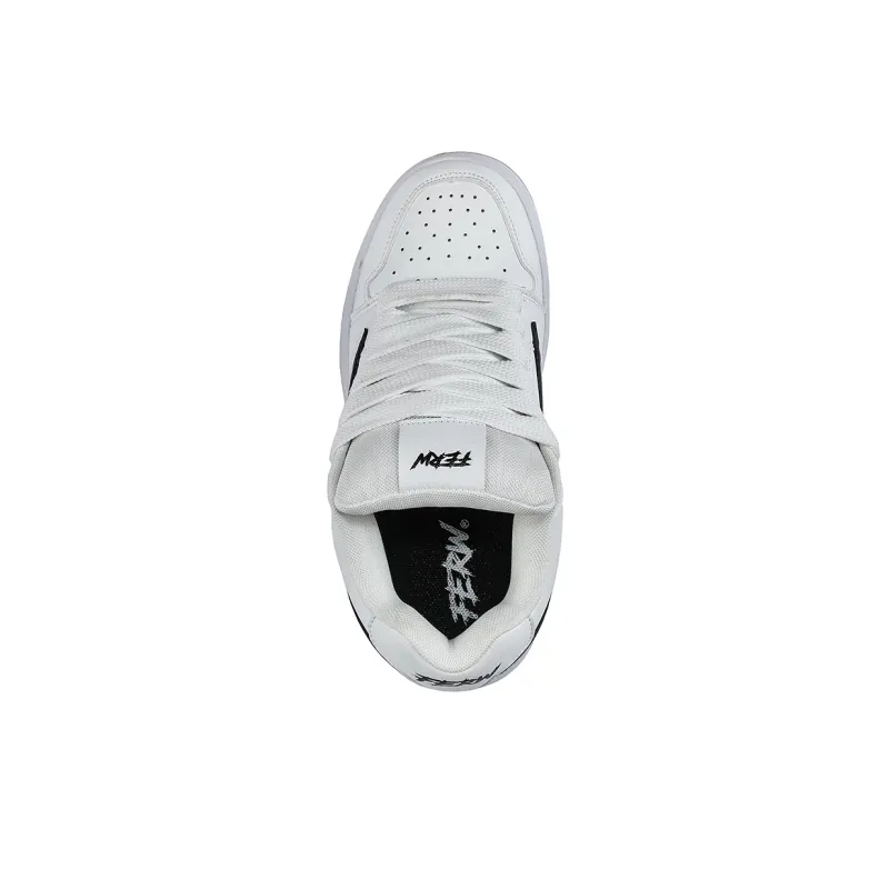 FERW Coverage Slip-Resistant Cushioning Wear-Resistant Breathable Low-Top Skateboard Shoes Unisex Black Lightning-3