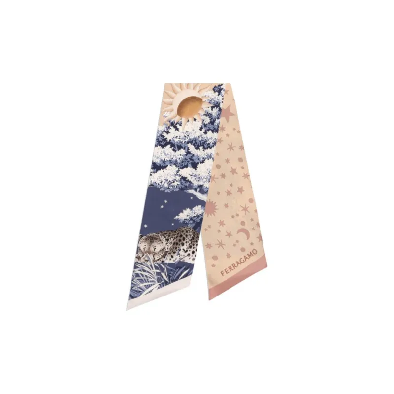 FERRAGAMO Mulberry Silk Hair Bands Women's Pink-0