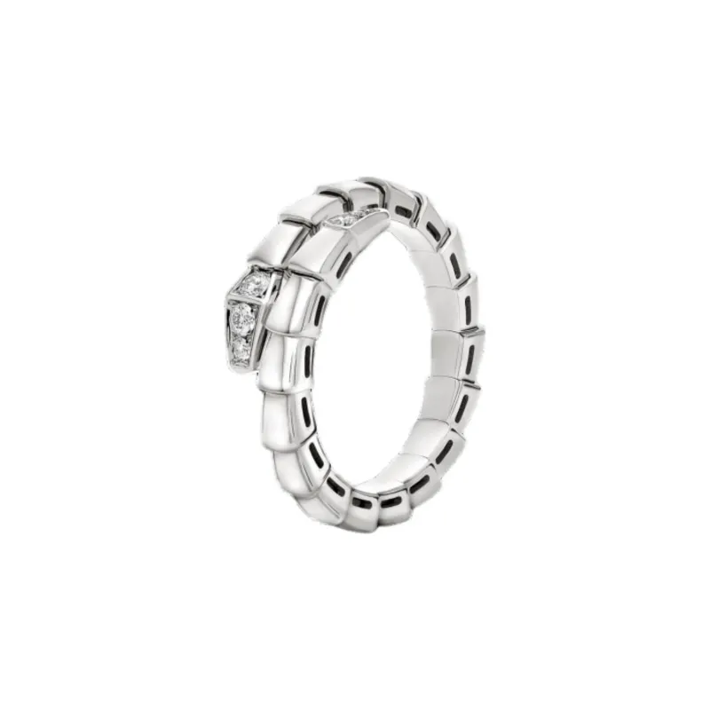 BVLGARI 18K Gold, White Gold, Diamond Rings Women's Silver-0