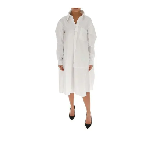 Balenciaga SS21 Long-Sleeved Dresses Women's White