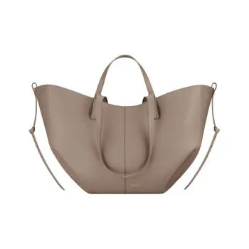 Polene Calfskin Handbag Women's Taupe