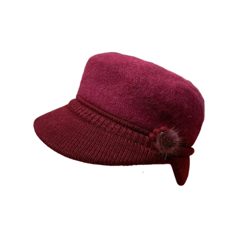 Top Melon Viscose Beanies Women's-4