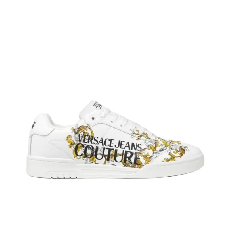 VERSACE JEANS COUTURE Brooklyn Low Top Skateboard Shoes Men's White-1