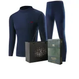 Mock Neck Clothing Sets (Navy Blue) Thickened and Fleece-Lined/Windproof Neck Warmer