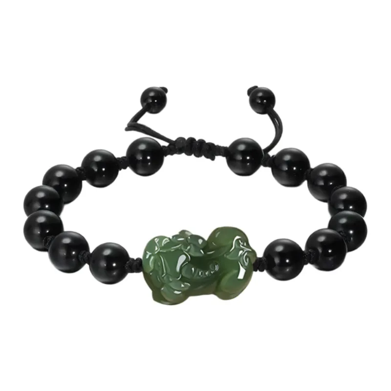 Jing Ruyu Hetian Jade Bracelets Green Jade Unisex-1