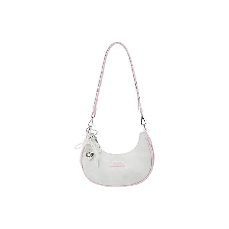 SEM/R Denim Style PU Fabric Crescent Bag, Crossbody Handbag, Shoulder Bag Women's Multicolor-0