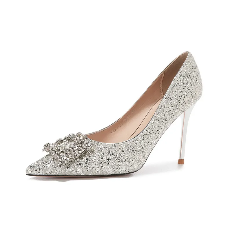 QITUMAUL Slim Heel High Heels Women's-17