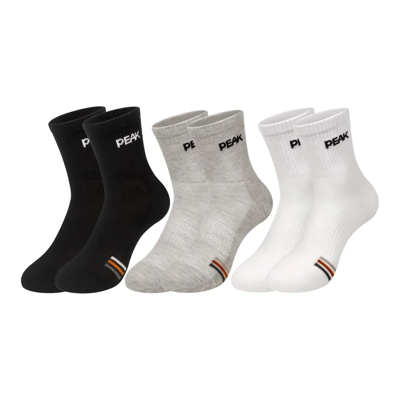 PEAK Mid Calf Socks Unisex 3 Pack-0