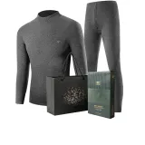 Mock Neck Clothing Sets (Dark Heather Gray) Thickened and Fleece-Lined/Windproof Neck Warmer