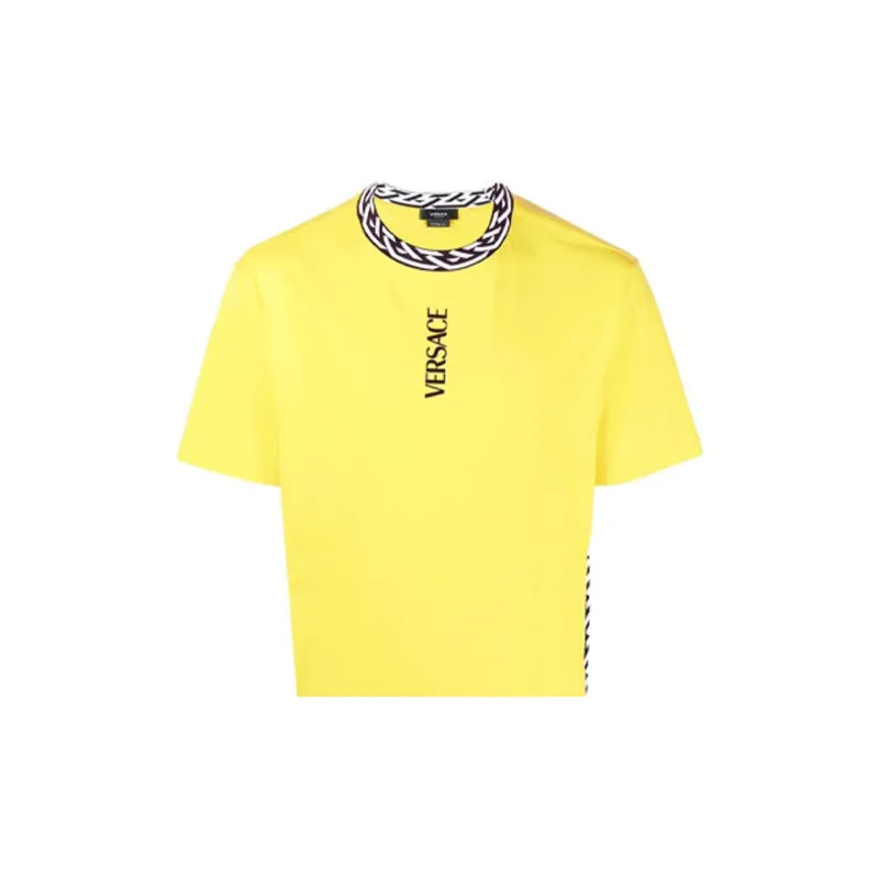 VERSACE T-Shirts Men Yellow-4