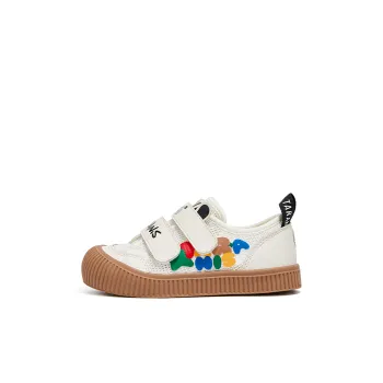 TARANIS 311 Anti Slip And Wear Resistant Breathable Low Top Kids' Skateboarding Shoes White Children Aged 3 7 Years Old
