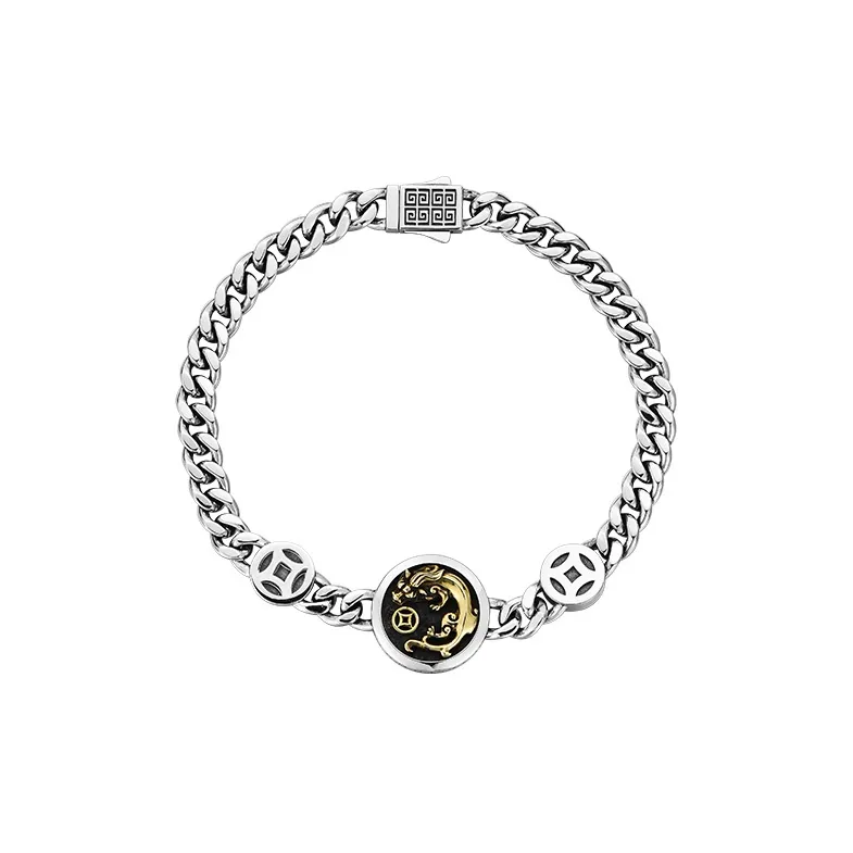 MYSH 925 Sterling Silver Bracelets Men's-1