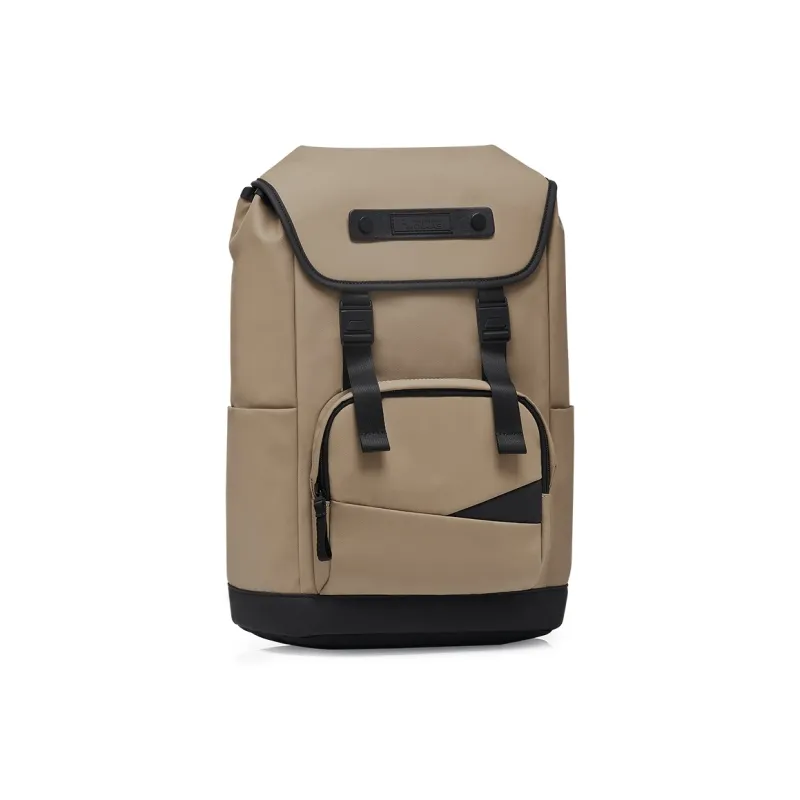 OIWAS Fabric Travel Backpack Laptop Bag Regular Unisex Black/Khaki-8