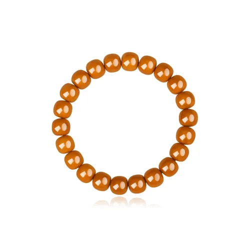 Xifeng Building Monkey Head Walnut Barrel Bead Beaded Bracelet #Good Luck Unisex