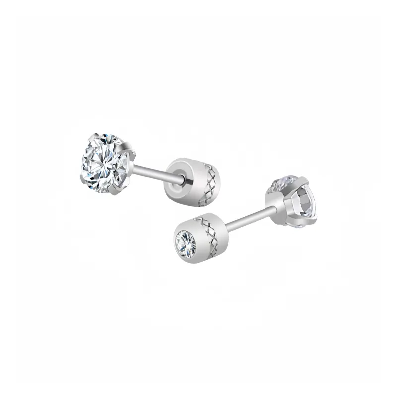 BKBU 925 Silver Needles Stud Earrings Unisex-0