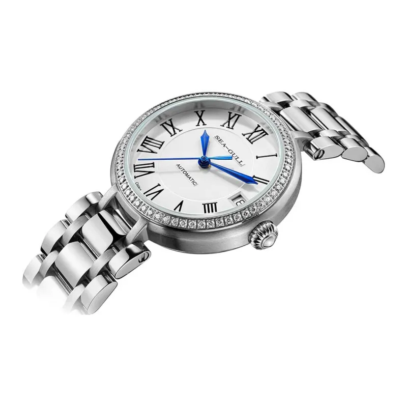 Sea Gull MASTER Automatic Mechanical Movement Steel Strap Watch Women's Watch White Dial-1
